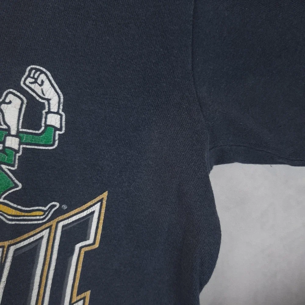 Vintage Notre Dame Fighting Irish Shirt Boys 10 Blue NCAA Football Single Stitch